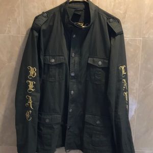Designer dress shirt / Military style / zipper